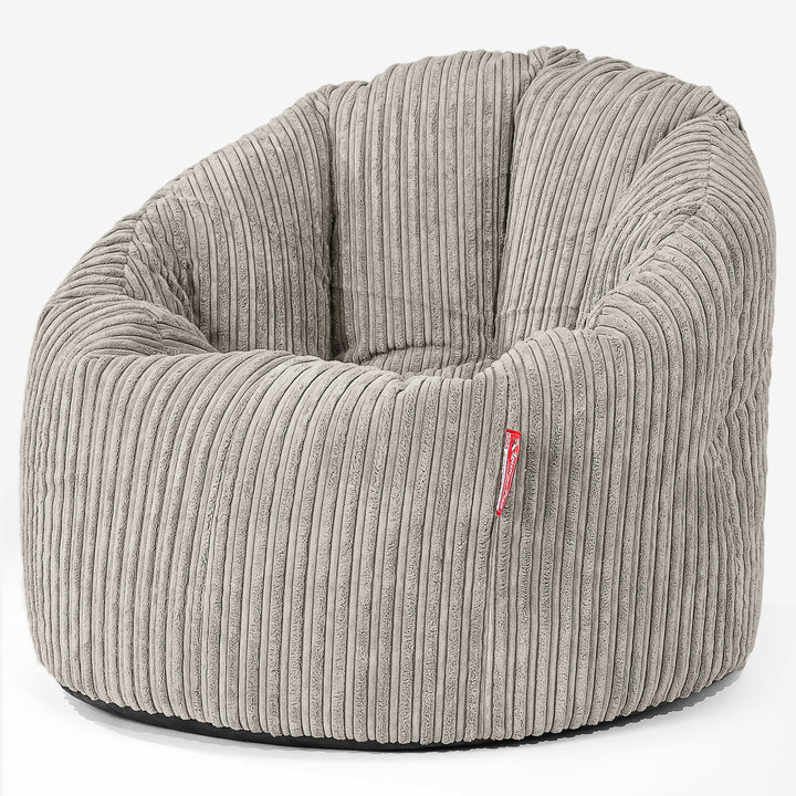 Pouf Chaise Design - Côtelé Vison 01