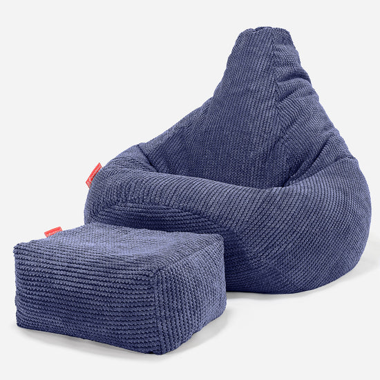 Pouf Poire Gamer - Pompon Violet 01