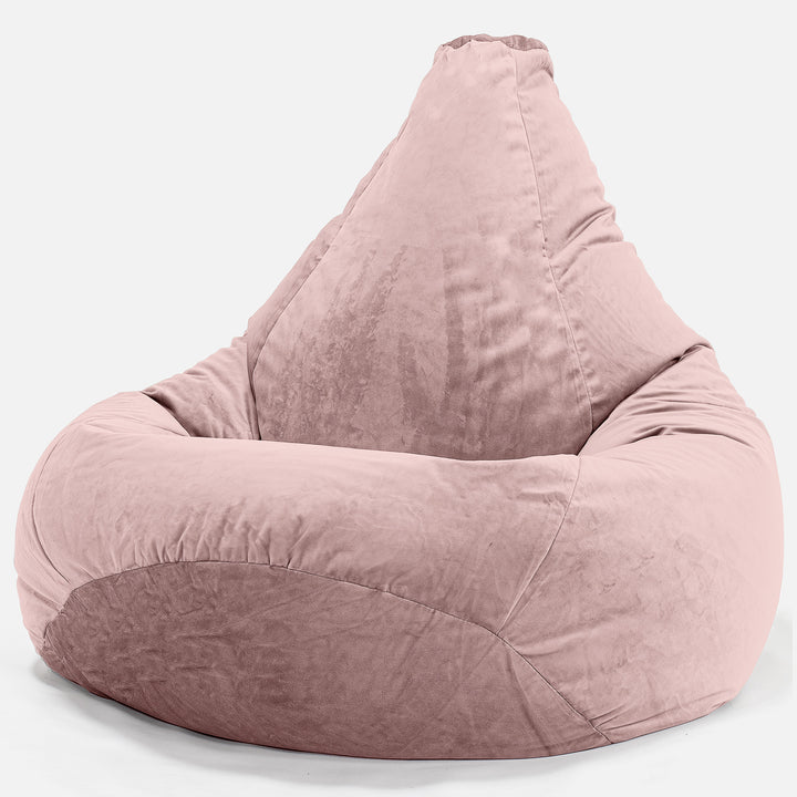 Pouf Poire Gamer - Velours Rose 02