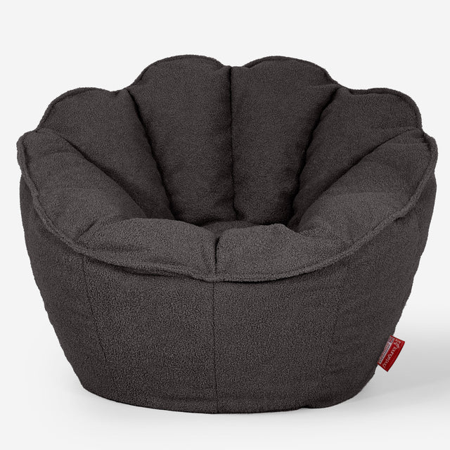 Pouf Fauteuil Natalia Sacco - Bouclé Anthracite_01