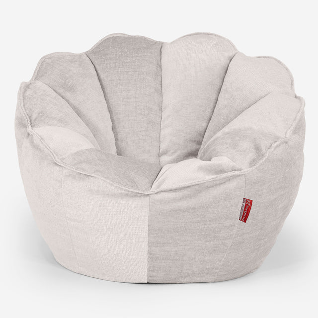 Pouf Fauteuil Natalia Sacco - Chenille Crème 01