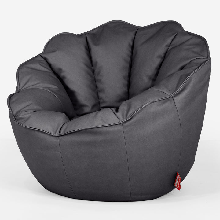 Pouf Fauteuil Natalia Sacco - Cuir Végan Noir 02