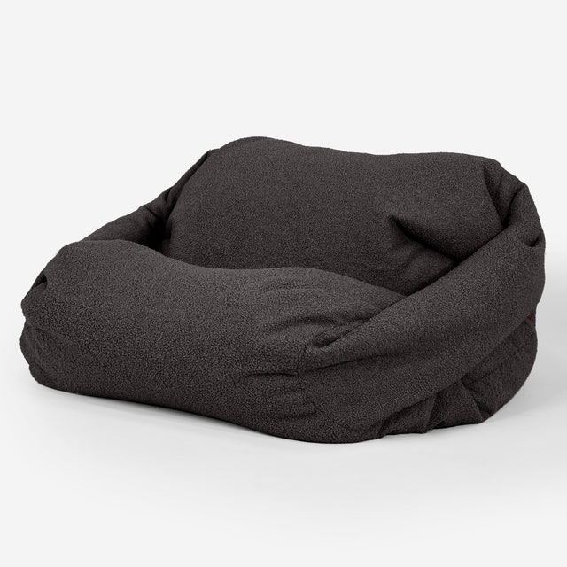 Pouf Fauteuil Sabine - Bouclé Anthracite_02