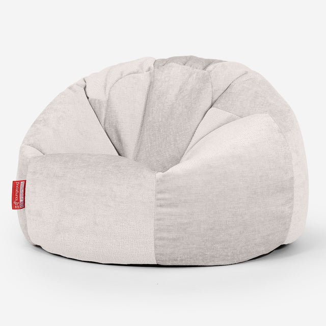 Pouf Poire Classique - Chenille Crème 01