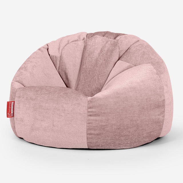 Pouf Poire Classique - Chenille Rose 01