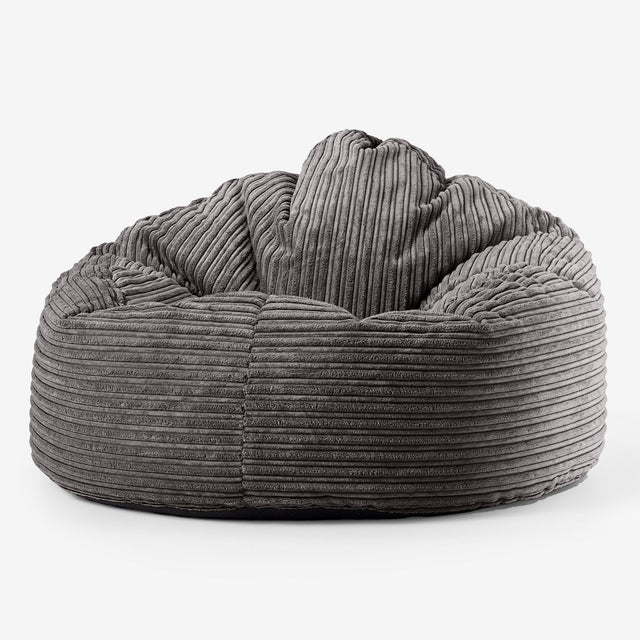 Pouf Poire, Archi - Côtelé Anthracite 01