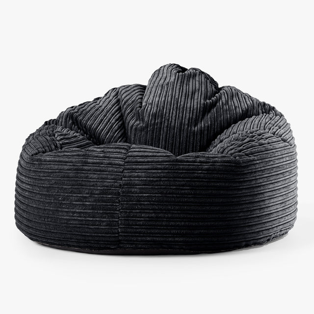 Pouf Poire, Archi - Côtelé Noir 01